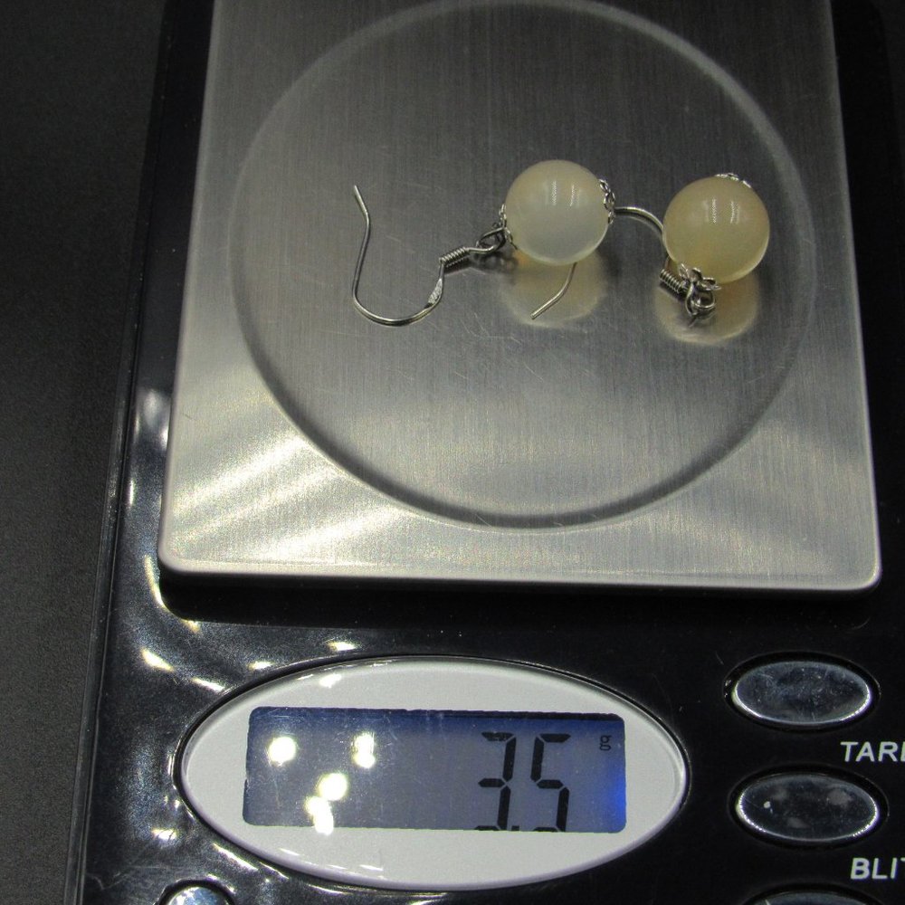 Sterling Silver Rustic Odd Quartz Ball Earrings - image 6